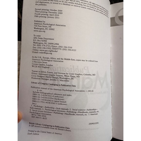 Publication Manual Of The American Psychological Association Sixth Edition - Picture 6 of 10